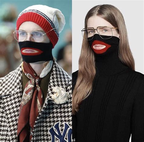 black face mask gucci|Gucci sweater on blackish.